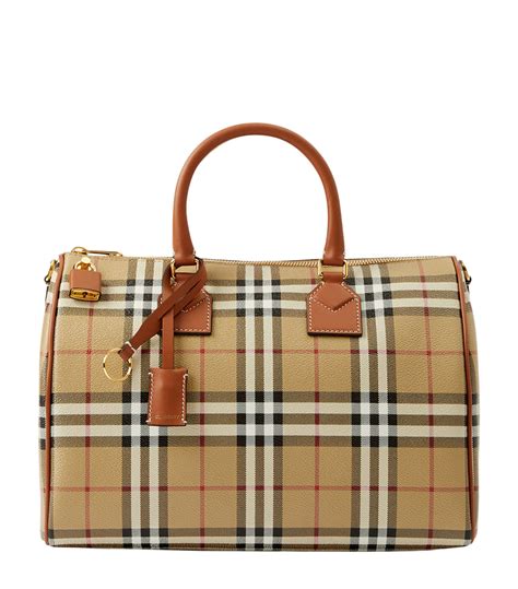 best deal on burberry bowling bag|Burberry vintage check bag.